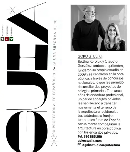 GOKOSTUDIO reconegut per ARQUITECTURA Y DISEÑO — 2
